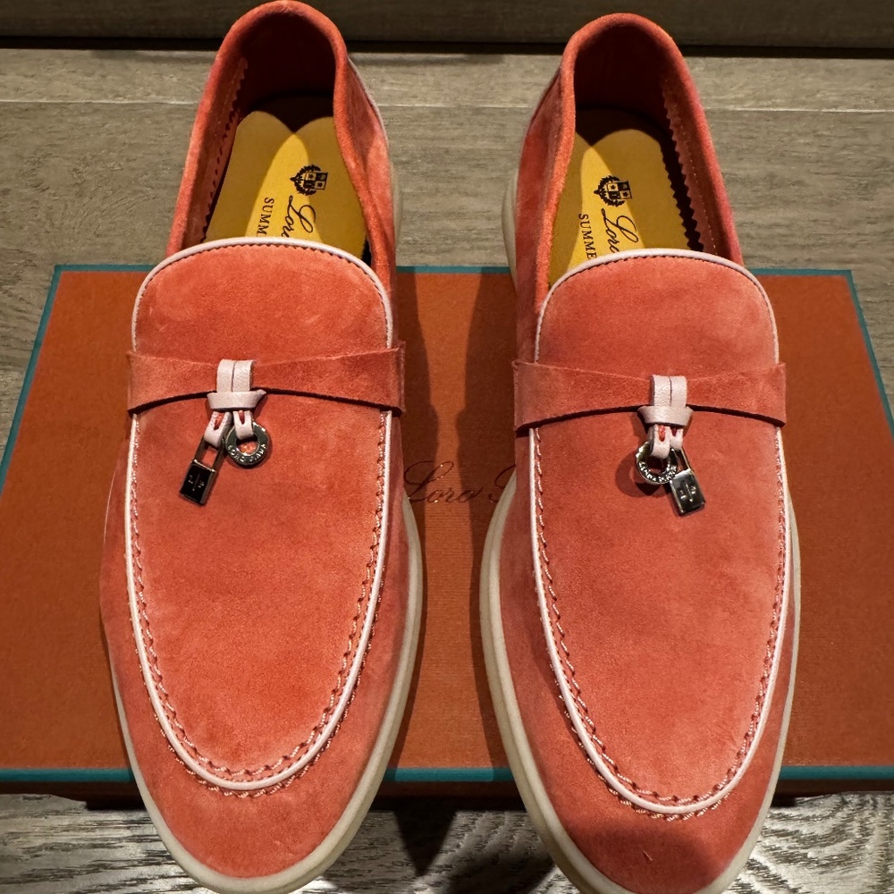 Loro Piana Summer Charm Walk Loafer Ancient Blush 37.5